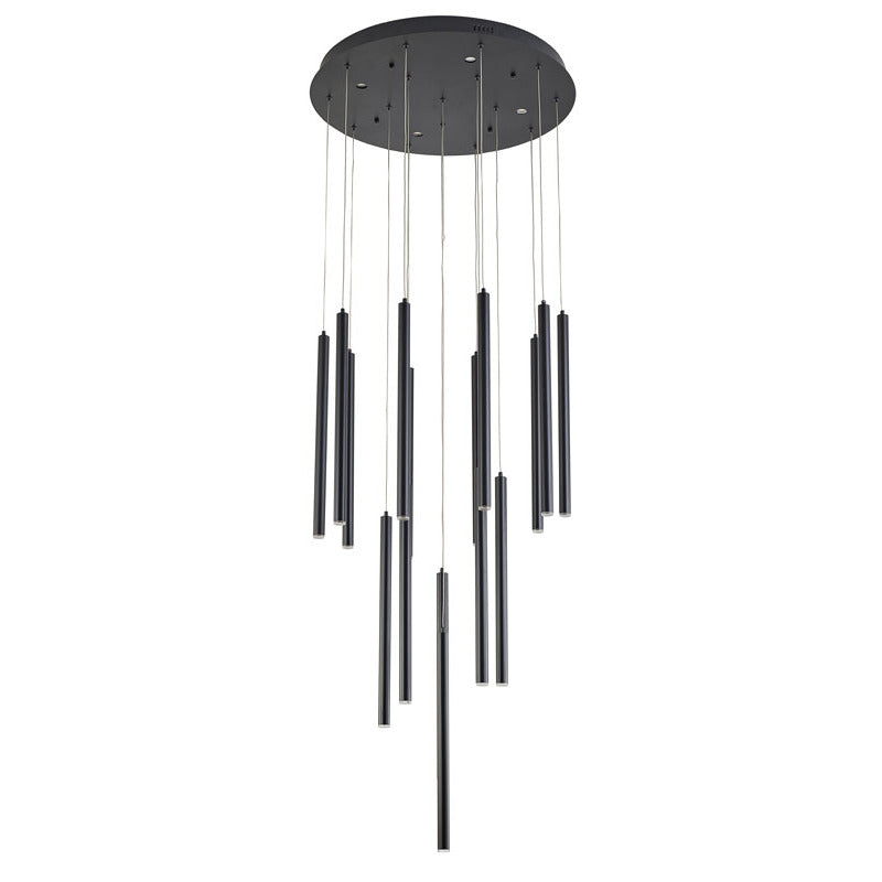 Flushed LED Ceiling Fixture with Hanging Pendants by Bethel - view 2