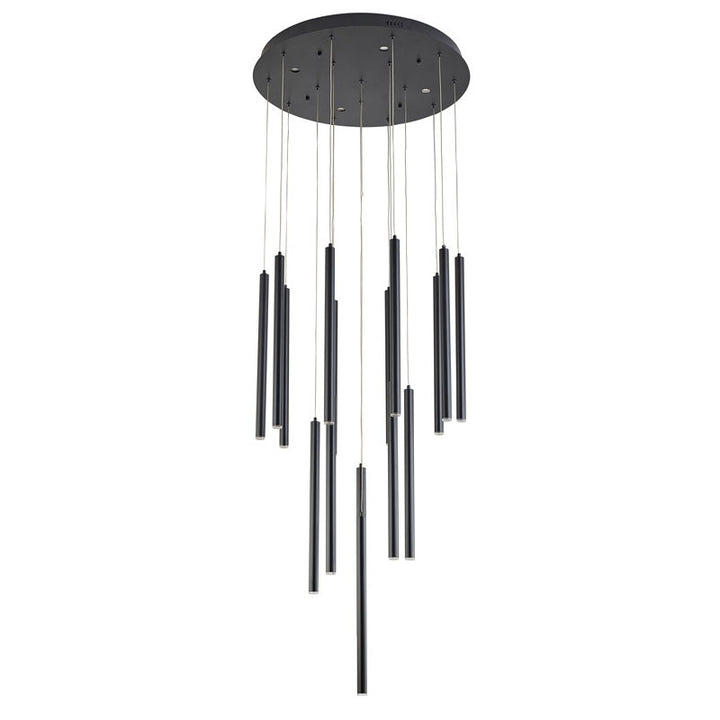 Flushed LED Ceiling Fixture with Hanging Pendants by Bethel - view 2