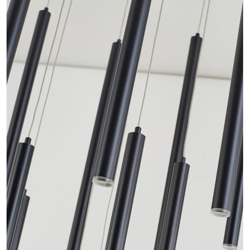 Flushed LED Ceiling Fixture with Hanging Pendants by Bethel - view 3