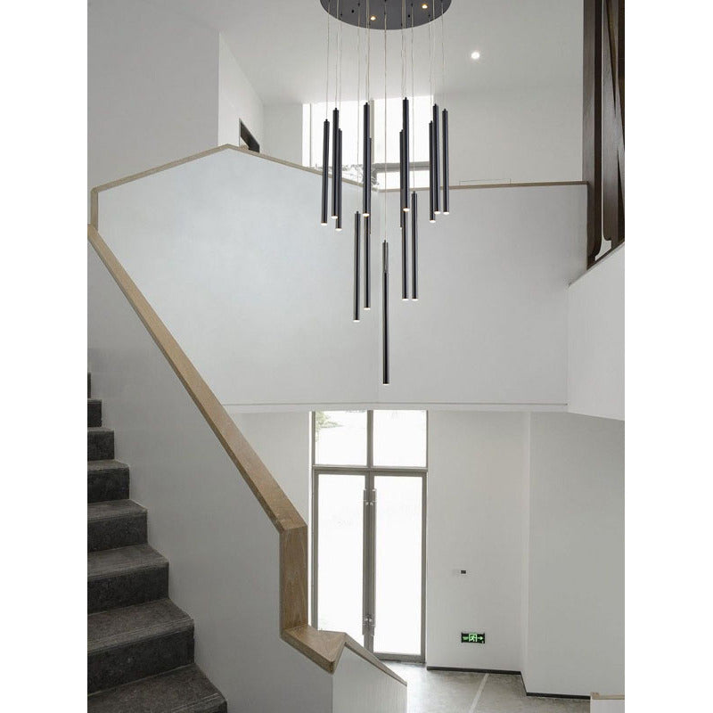 Flushed LED Ceiling Fixture with Hanging Pendants by Bethel - view 8