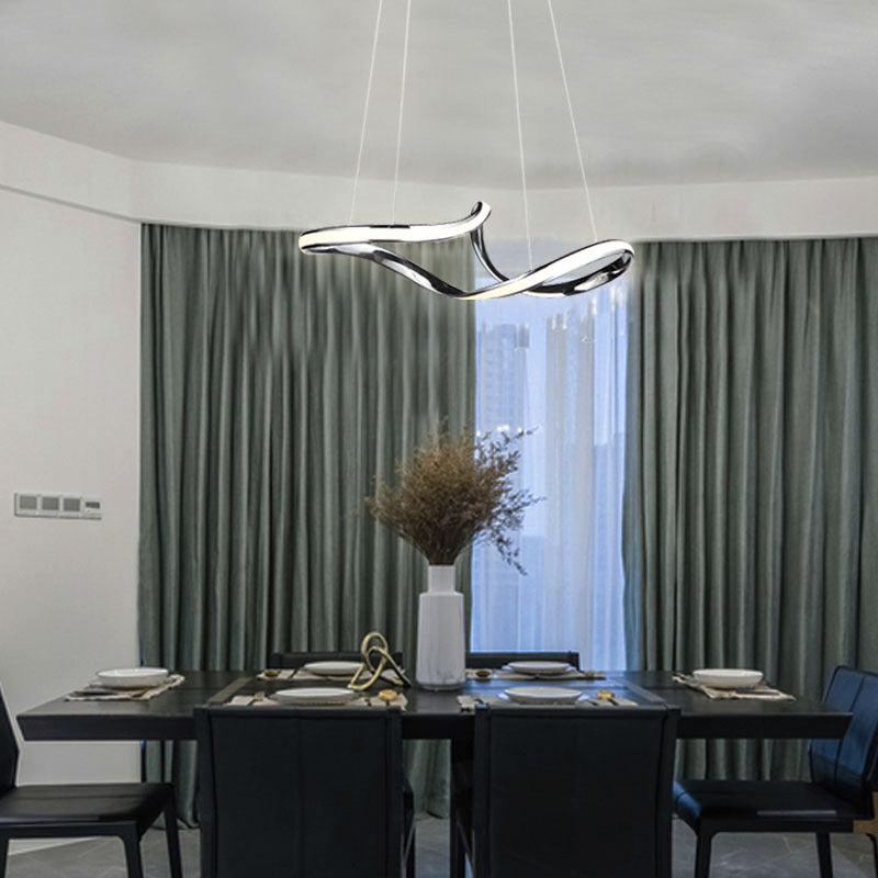 Twisted Frame LED Chandelier with Diffuser by Bethel - view 2