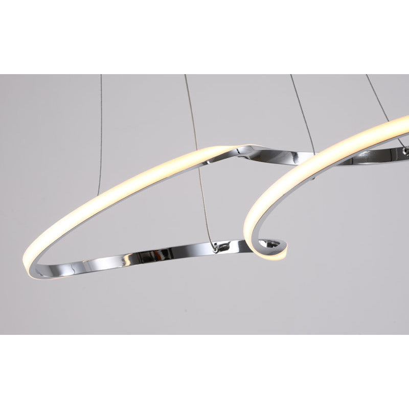 Twisted Frame LED Chandelier with Diffuser by Bethel - view 3