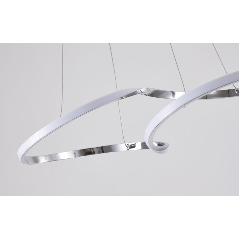 Twisted Frame LED Chandelier with Diffuser by Bethel - view 4