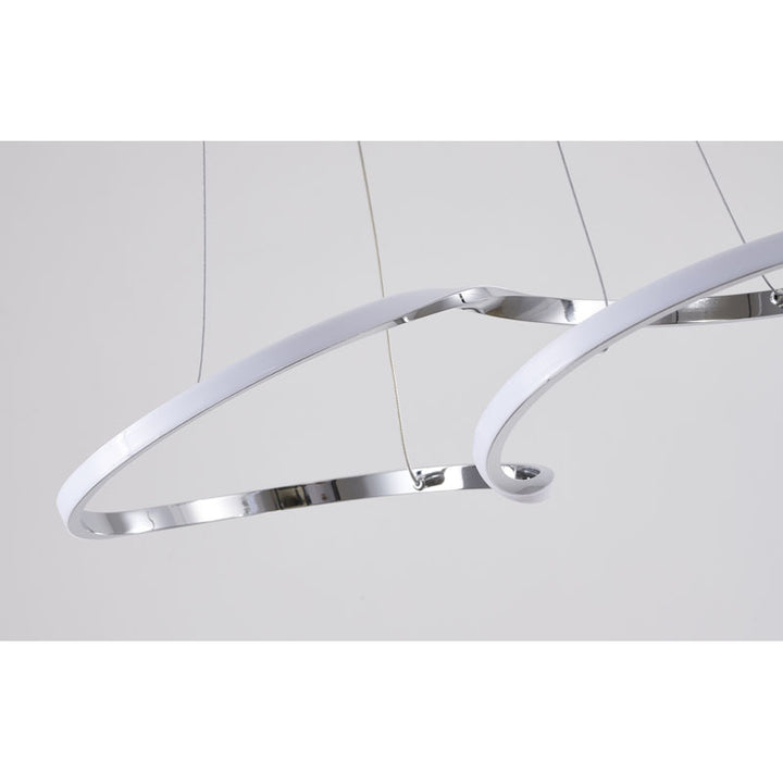 Twisted Frame LED Chandelier with Diffuser by Bethel - view 4