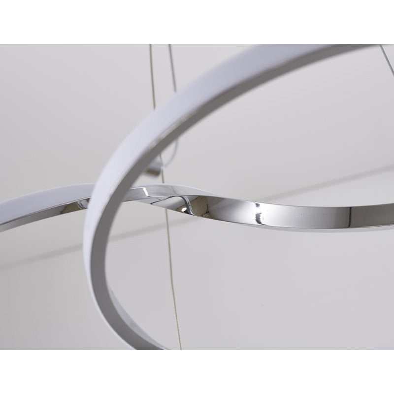 Twisted Frame LED Chandelier with Diffuser by Bethel - view 5