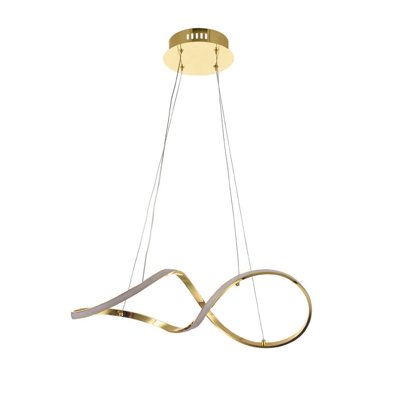 Twisted Frame LED Chandelier with Diffuser by Bethel - view 9