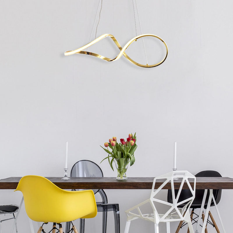 Twisted Frame LED Chandelier with Diffuser by Bethel - view 10