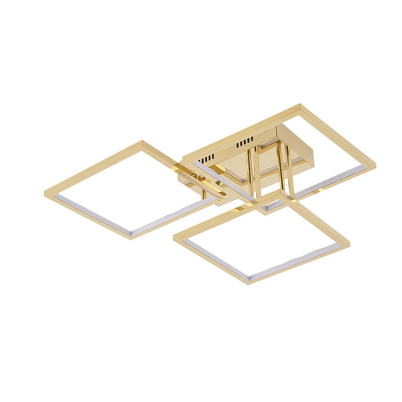 Stainless Steel Square Block Flush Mount with Acrylic Diffuser by Bethel - view 6