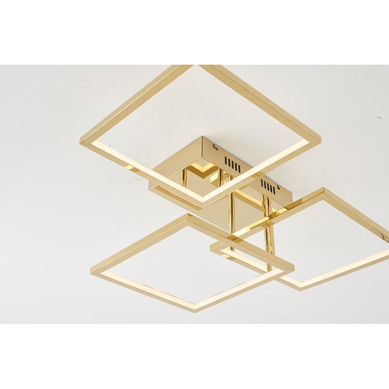 Stainless Steel Square Block Flush Mount with Acrylic Diffuser by Bethel - view 7