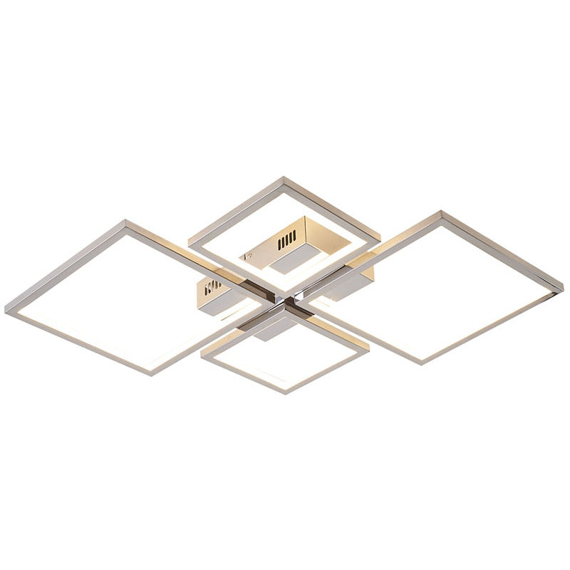 Stainless Steel Flush Mount with Acrylic Diffuser in Chrome by Bethel