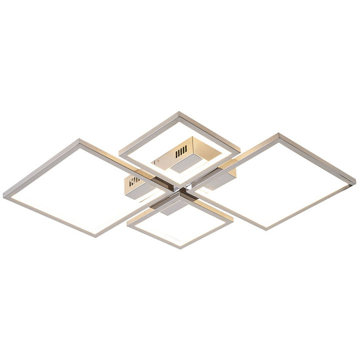 Stainless Steel Flush Mount with Acrylic Diffuser in Chrome by Bethel