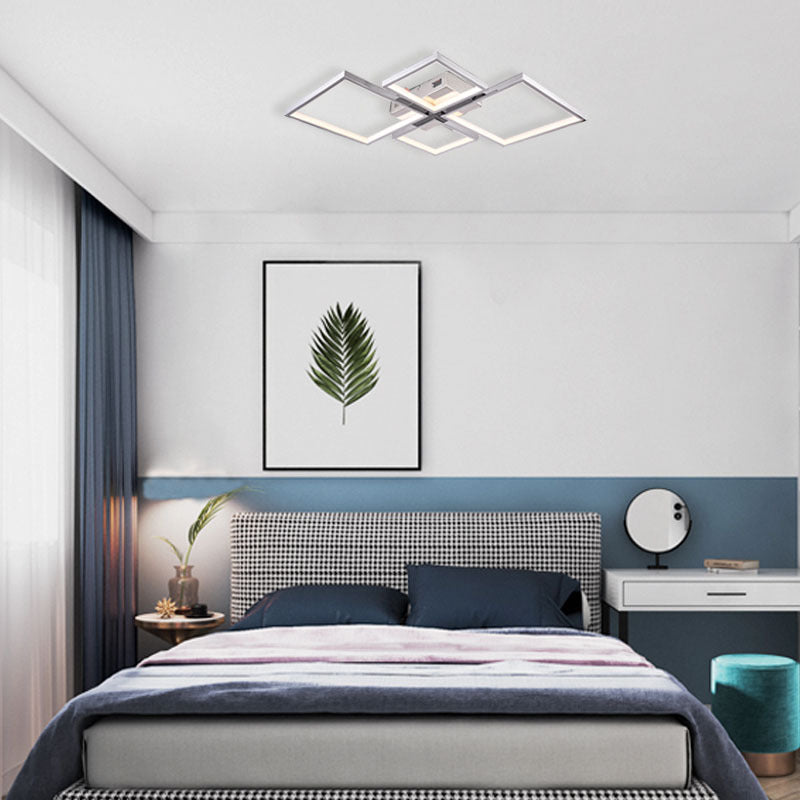 Stainless Steel Flush Mount with Acrylic Diffuser by Bethel - view 2