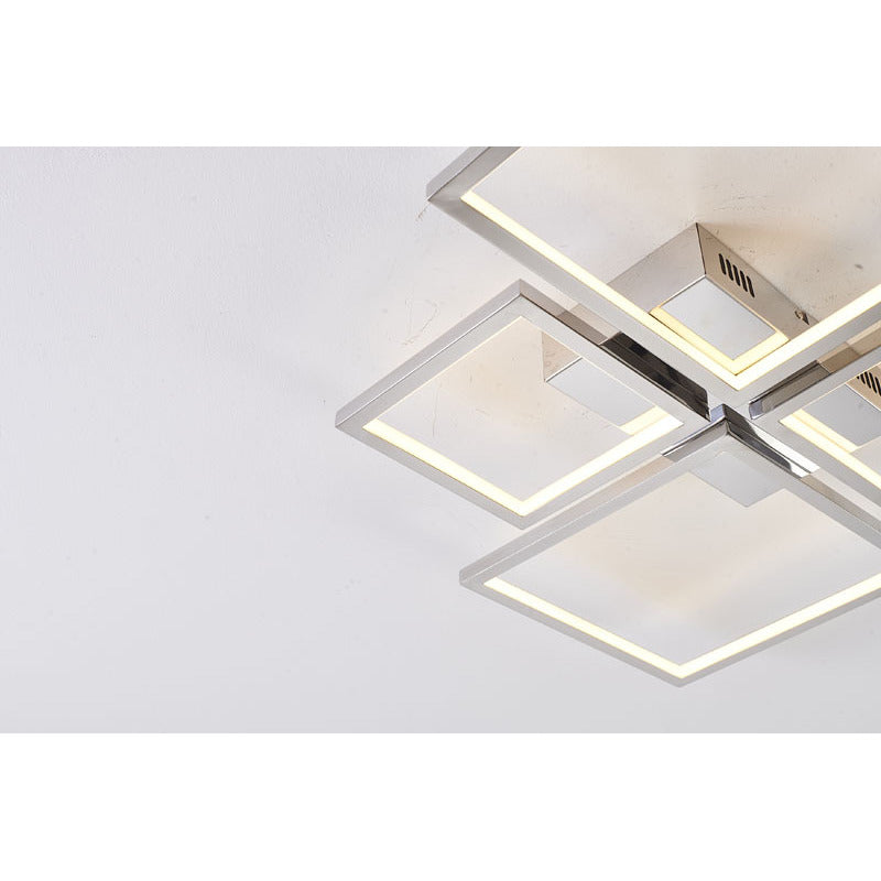 Stainless Steel Flush Mount with Acrylic Diffuser by Bethel - view 5