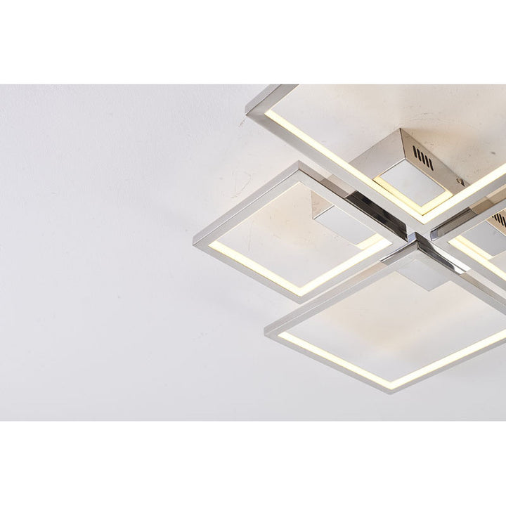 Stainless Steel Flush Mount with Acrylic Diffuser by Bethel - view 5