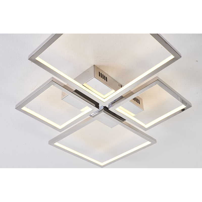 Stainless Steel Flush Mount with Acrylic Diffuser by Bethel - view 6