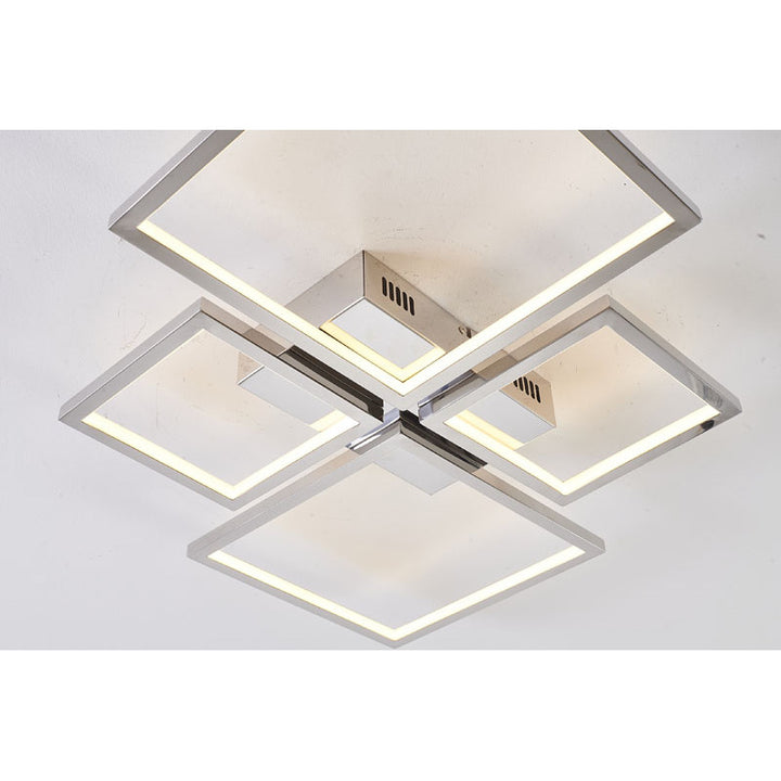 Stainless Steel Flush Mount with Acrylic Diffuser by Bethel - view 6