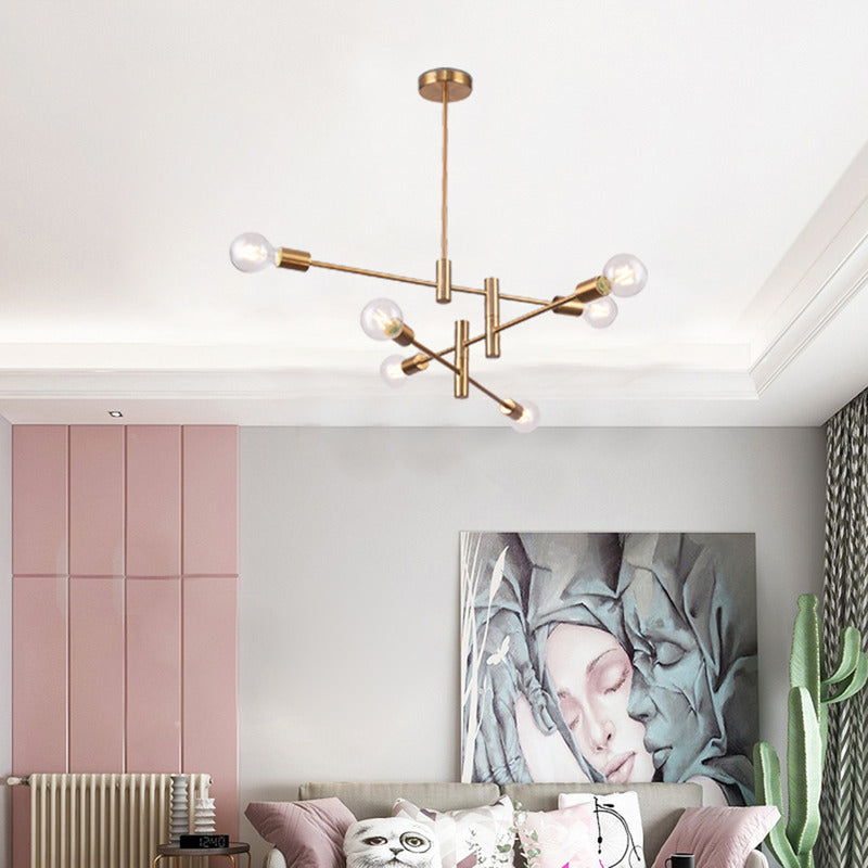 Three Tier Pipe Arm Ceiling Fixture by Bethel - view 2