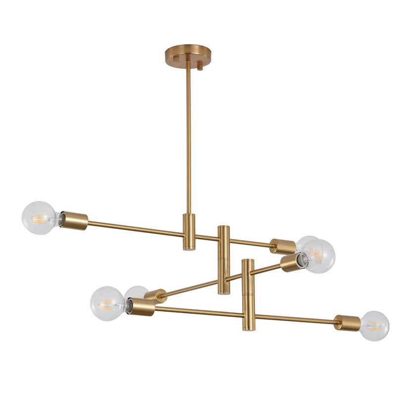 Three Tier Pipe Arm Ceiling Fixture by Bethel - view 4