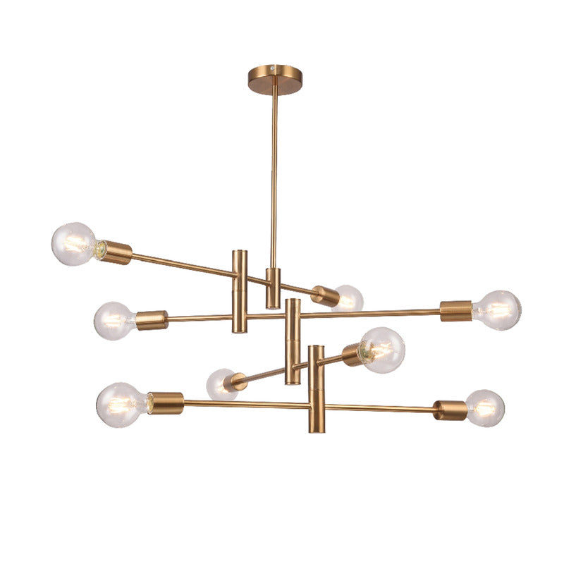 Four Tier Golden Bronze Ceiling Fixture with Adjustable Arms by Bethel