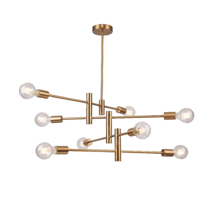 Four Tier Golden Bronze Ceiling Fixture with Adjustable Arms by Bethel