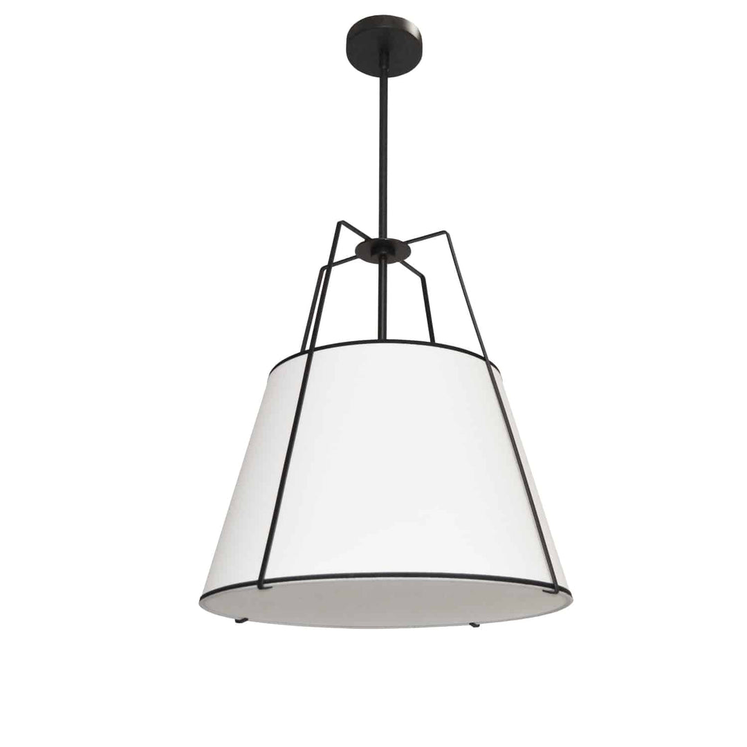1 Light Trapezoid Pendant in Black by Dainolite
