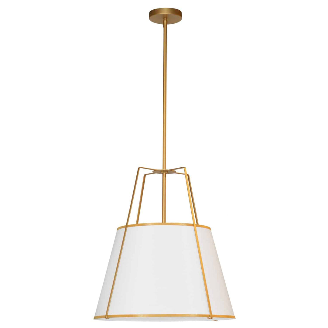1 Light Trapezoid Pendant in Gold by Dainolite
