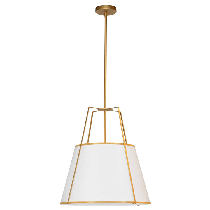 1 Light Trapezoid Pendant in Gold by Dainolite