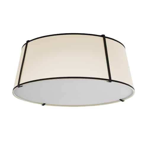 4 Light Trapezoid Flush Mount in Black by Dainolite