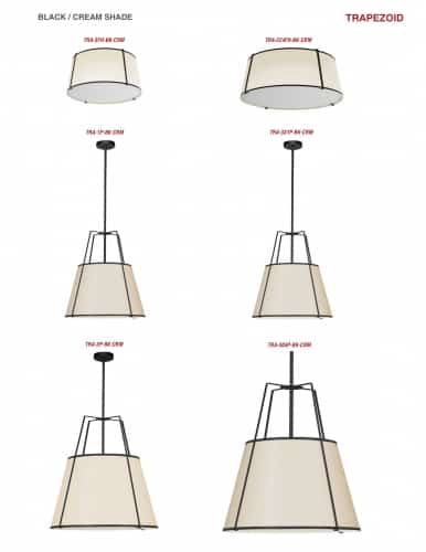 4 Light Trapezoid Flush Mount by Dainolite - view 2