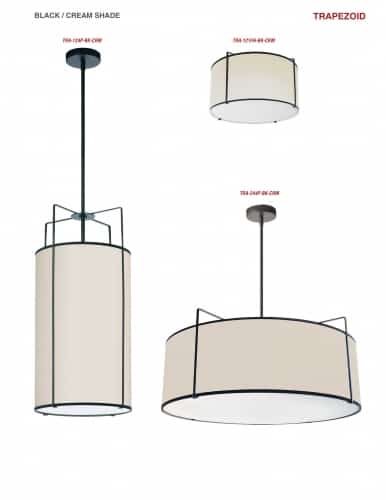 Trapezoid 4 Light Drum Pendant by Dainolite - view 2