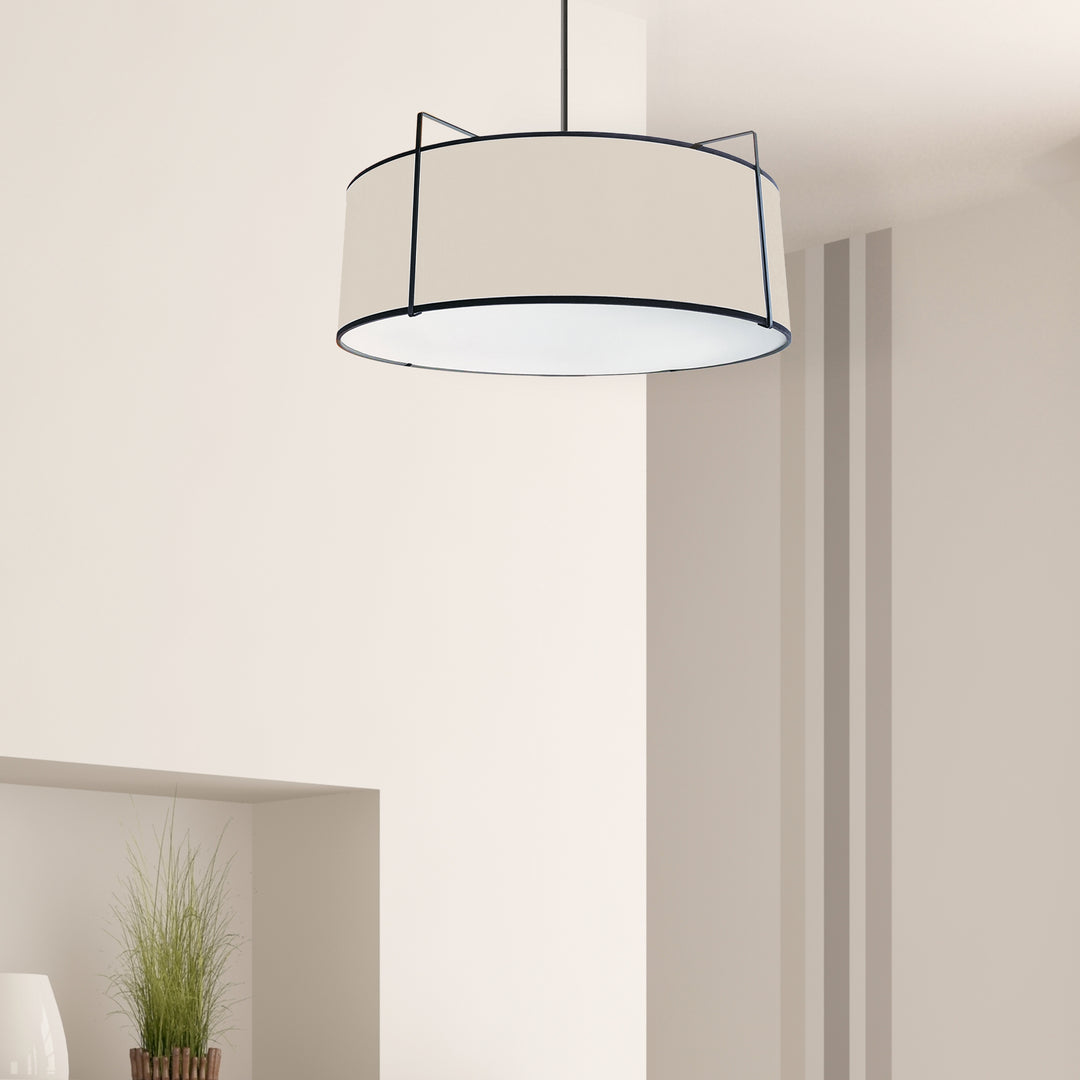 Trapezoid 4 Light Drum Pendant by Dainolite - view 3