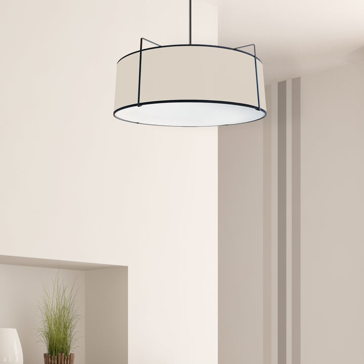 Trapezoid 4 Light Drum Pendant by Dainolite - view 3