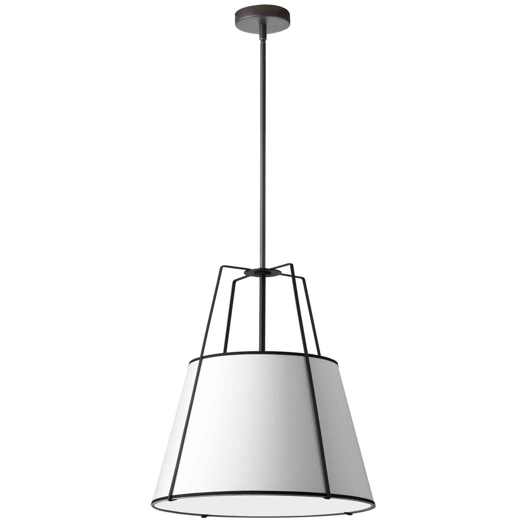 3 Light Trapezoid Pendant in Black by Dainolite
