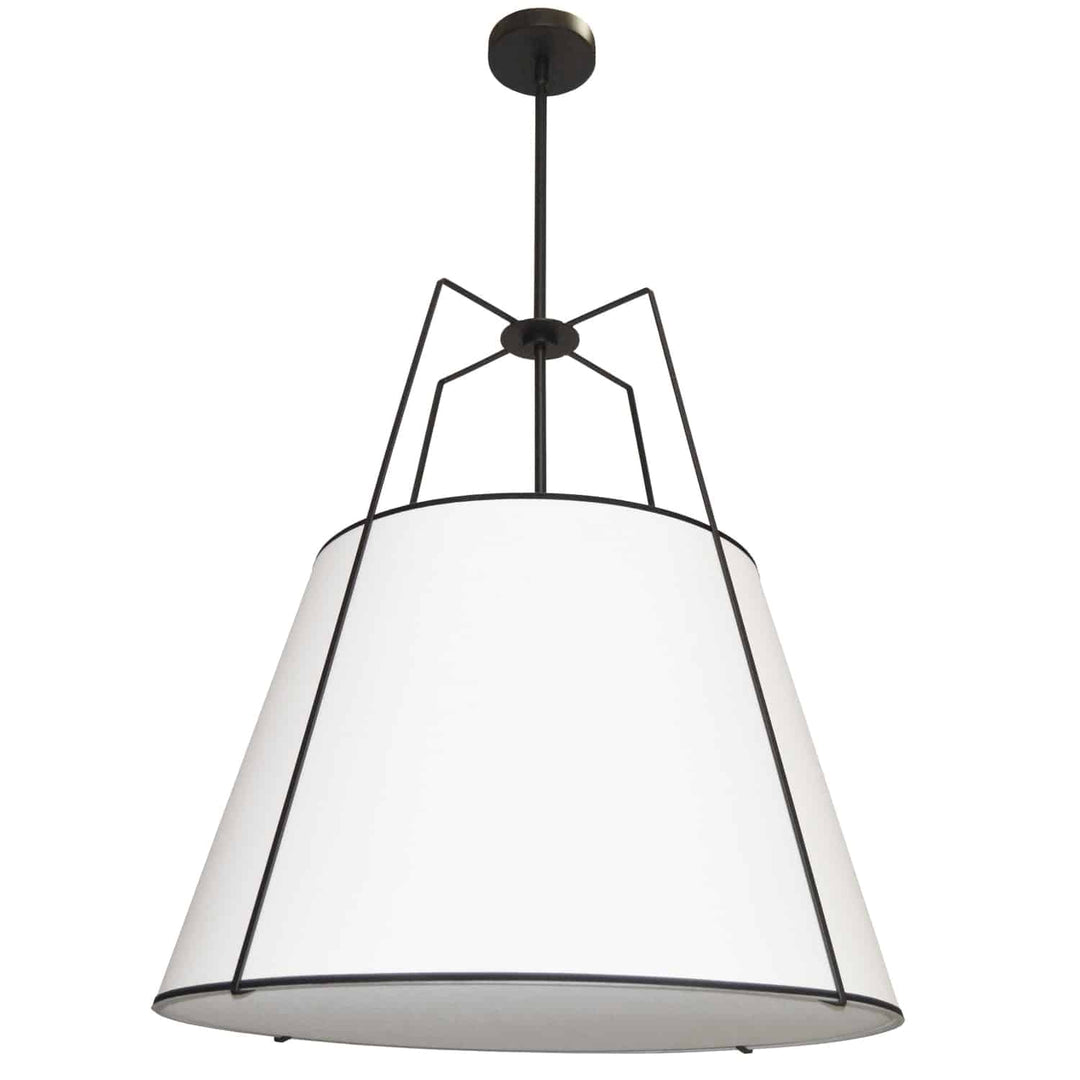 3 Light Trapezoid Pendant (TRA-3P) in Black by Dainolite