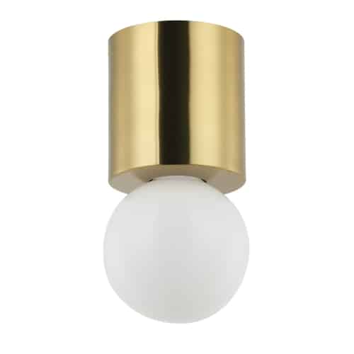 Theron 1 Light Flush Mount (TRN-51FH) in Aged Brass by Dainolite