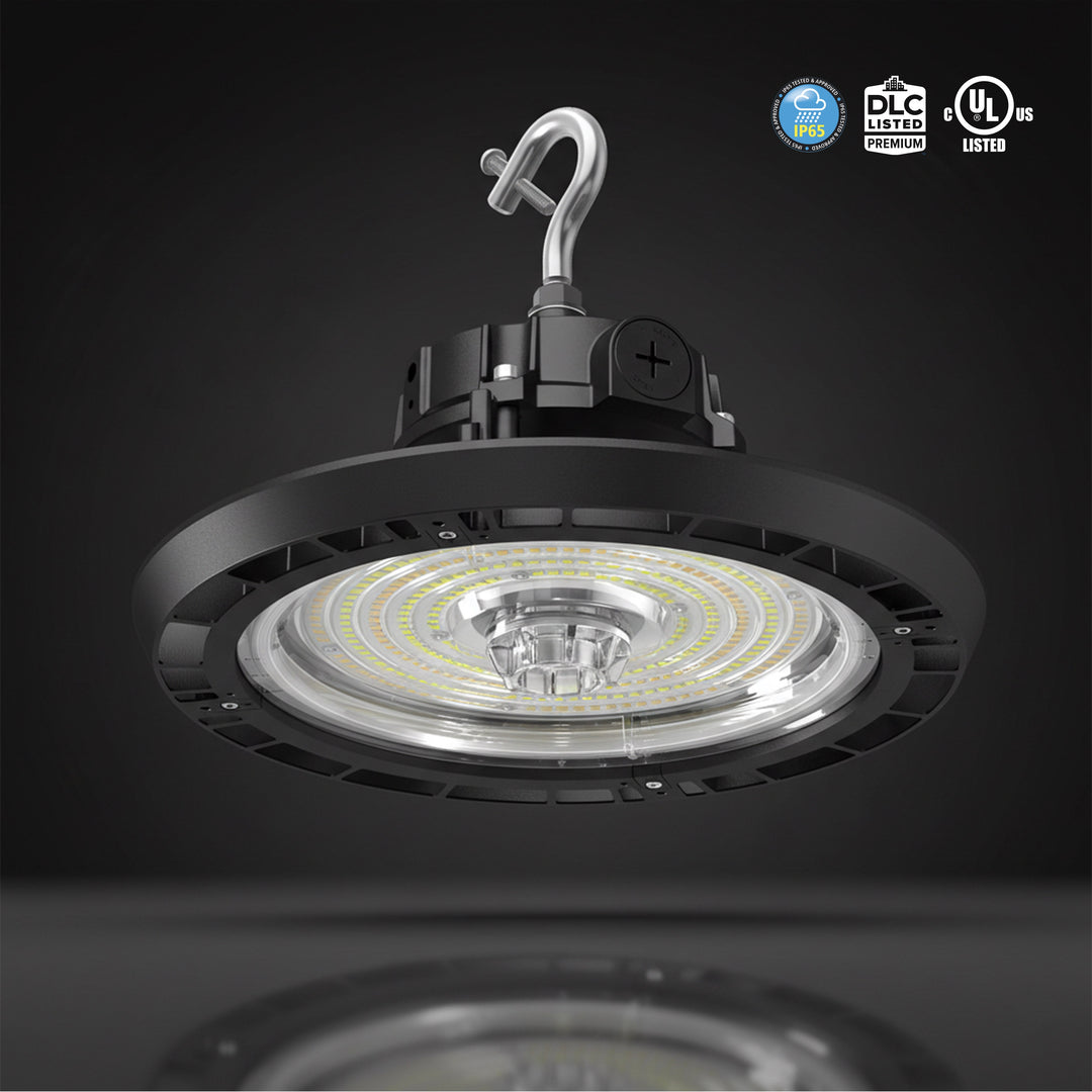 Aluminum LED UFO High Bay 3CCT + Wattage Selectable - UFO-AL
