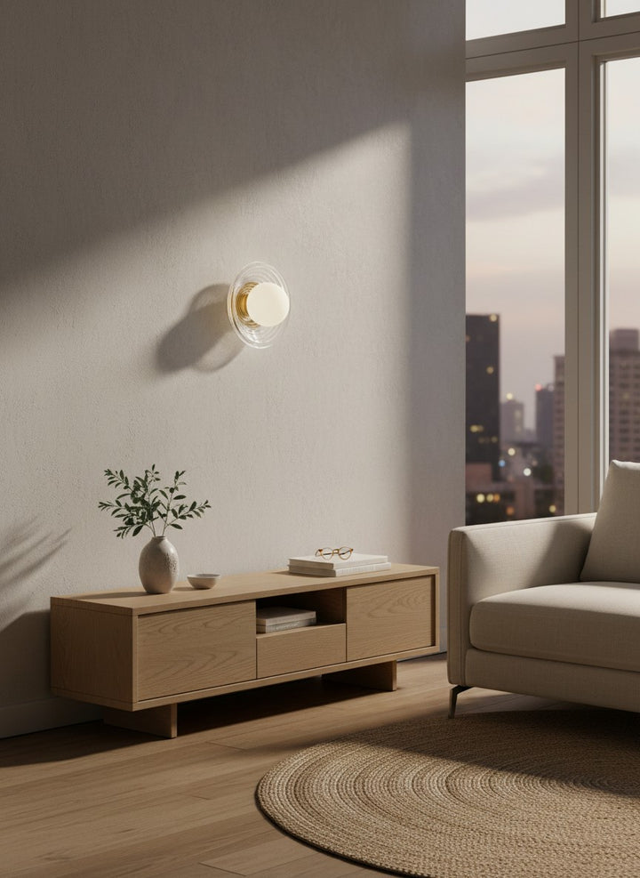 Uriel 1 Light 8" Ripple Glass Wall Mount