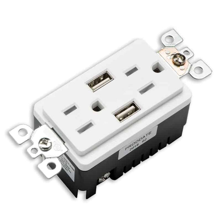 USB Charger &amp; Duplex Receptacle (Tamper Resistant)