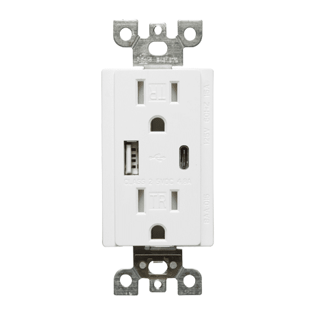 USB Charger &amp; Duplex Receptacle (Tamper Resistant)