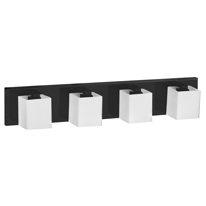 Verona 4 Light Halogen Vanity in Black by Dainolite