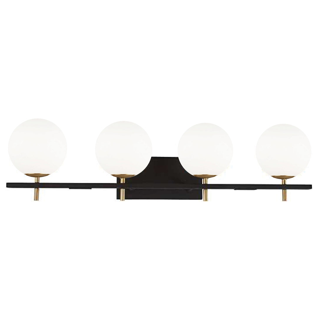 Vivaldi 4 Light Halogen Vanity in Matte Black by Dainolite