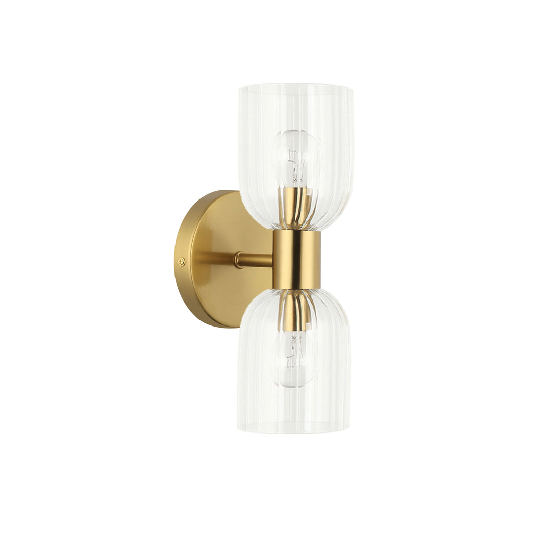 Vienna 2 Light Wall Sconce in Aged Brass by Dainolite