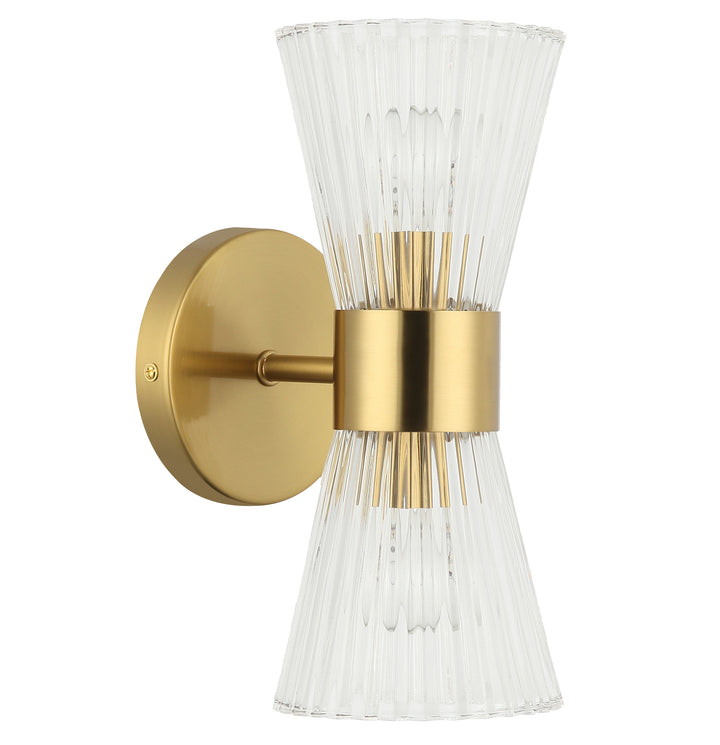 Vienna 2 Light Wall Sconce (VIE-112W) in Aged Brass by Dainolite