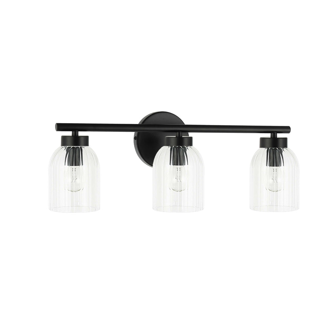 Vienna 3 Light Vanity in Matte Black by Dainolite