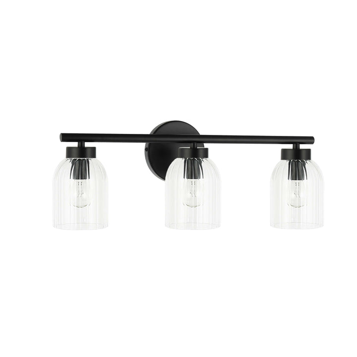 Vienna 3 Light Vanity in Matte Black by Dainolite
