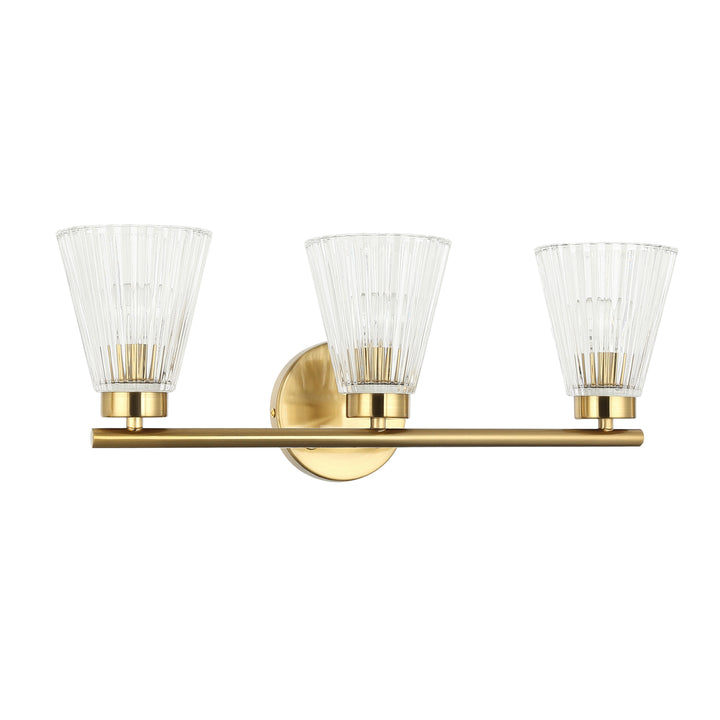 Vienna 3 Light Vanity (VIE-223W) in Aged Brass by Dainolite
