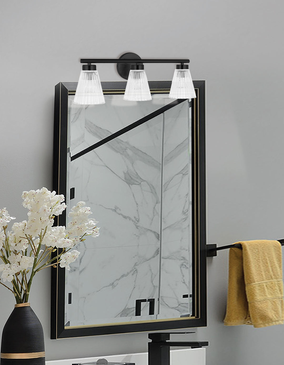 Vienna 3 Light Vanity (VIE-223W) by Dainolite - view 4