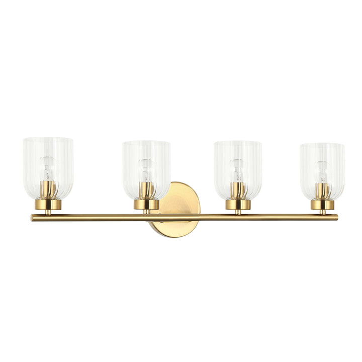 Vienna 4 Light Vanity in Aged Brass by Dainolite