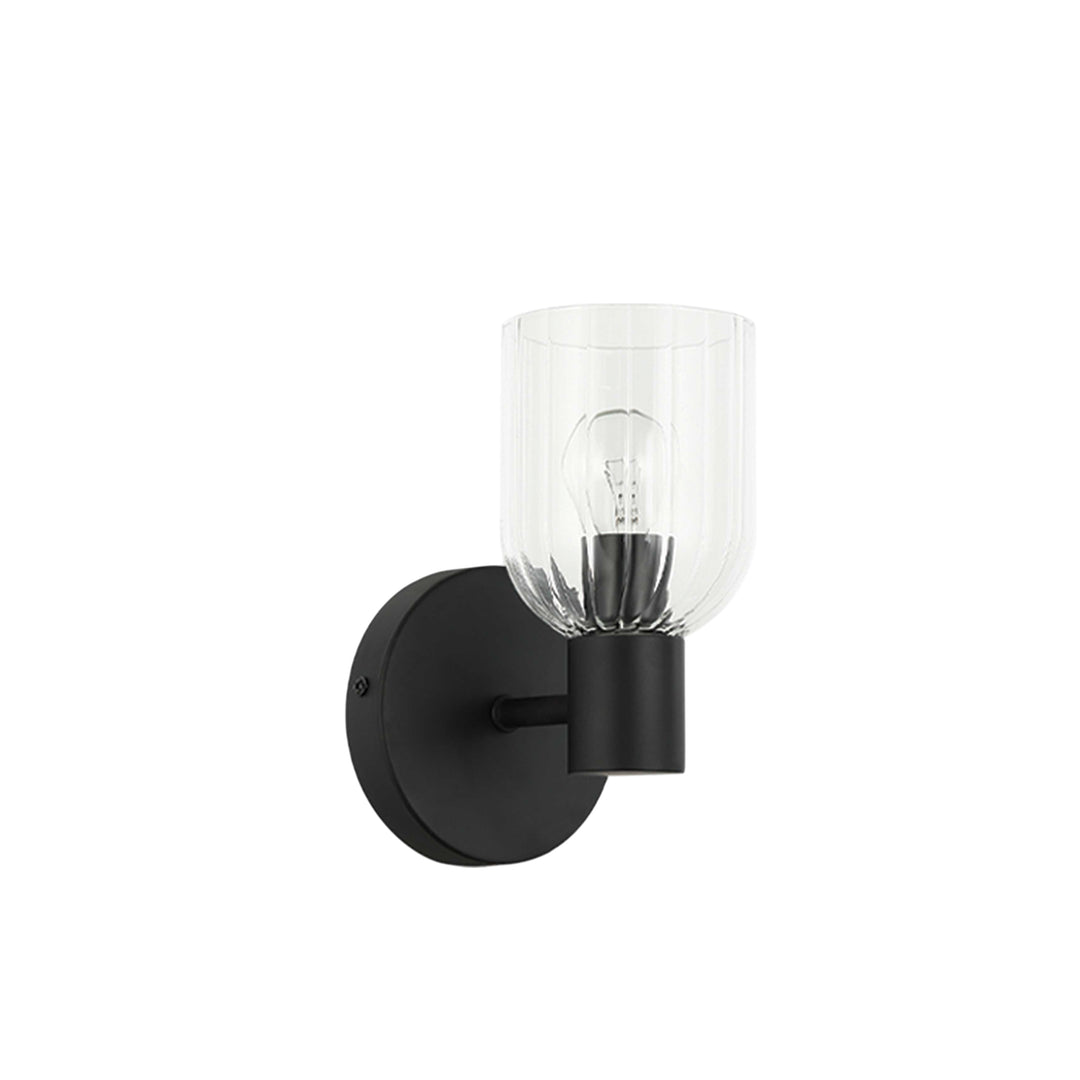 Vienna 1 Light Wall Sconce in Matte Black by Dainolite