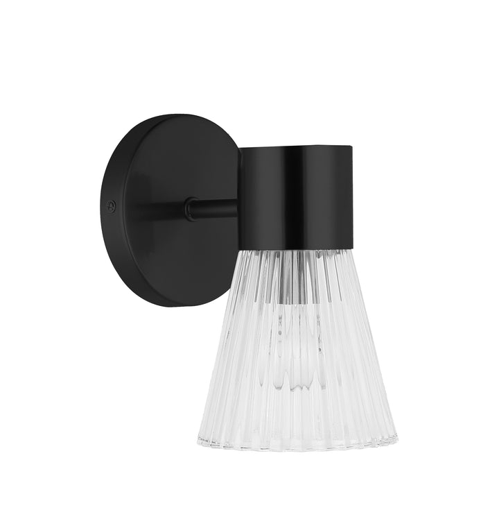 Vienna 1 Light Wall Sconce (VIE-91W) in Matte Black by Dainolite